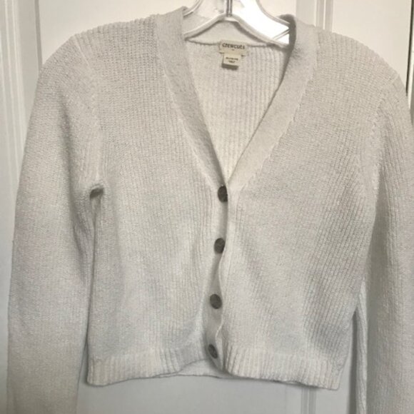 J. Crew Crewcuts Girls Cardigan, White, XL (12-14), excellent condition - Picture 1 of 2